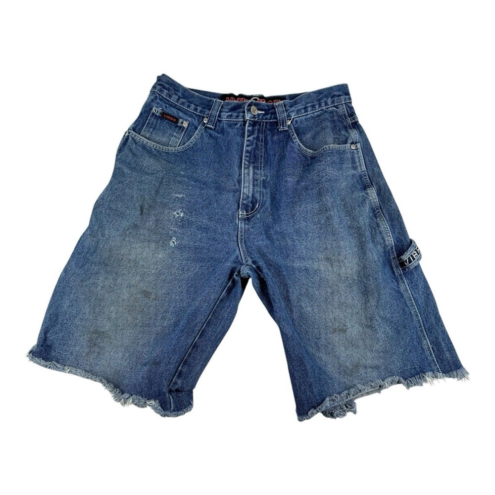 Vibes Baggy Cut Jean Shorts size 32 vintage y2k detail jean shorts southpole